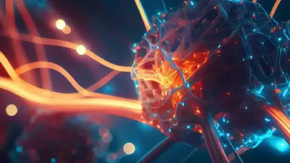 Une représentation détaillée d'une cellule neurologique, mettant en évidence ses différentes parties.