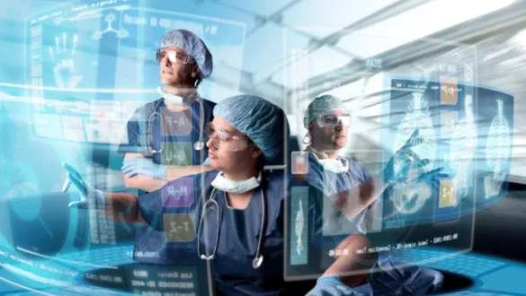 Medecin utilisant l'intelligence artificielle dans le traitement des maladies