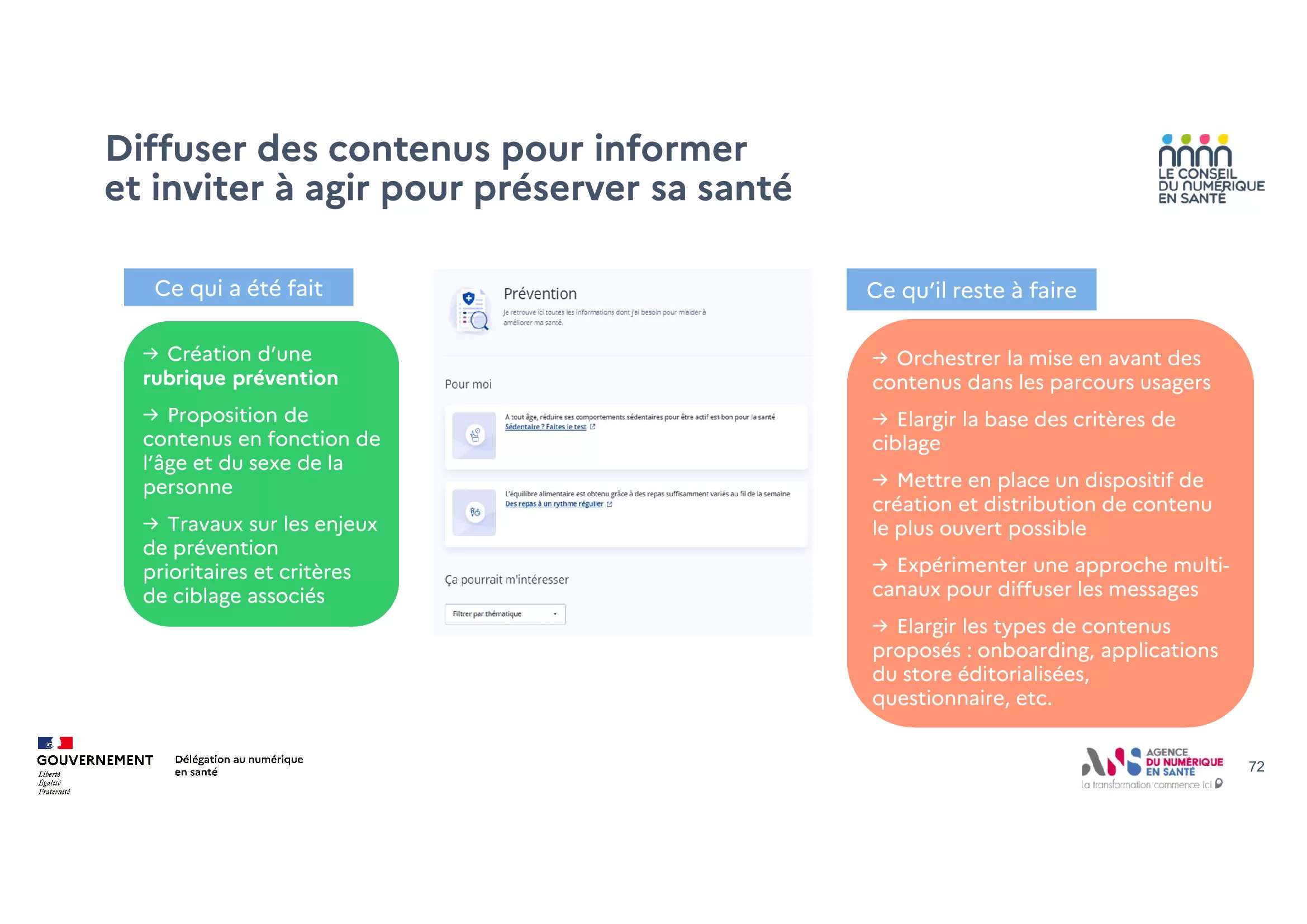 Plusieurs leviers de prévention personnalisée via Mon Espace Santé : informer et inviter à l'action (@DNS)
